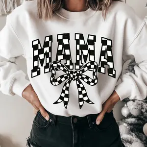 Checkered Coquette Mama - DTF Transfer - THIS IS NOT A SHIRT