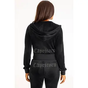 Juicy Couture Capricorn Customizable Big Bling Velour Hoodie
