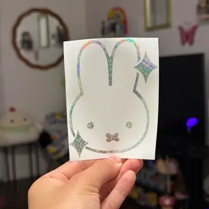 Sparkle Bunny Vinyl Car Decal - Cute Design for Laptop, Window, Bumper, and Water Bottle - Packed with Style