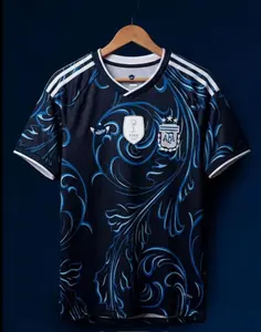 Unisex Football Argentina Away Player Jersey -Navy (FULL LOGO)
