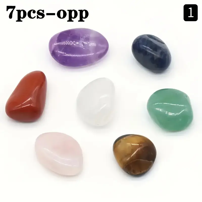 7 Chakra Natural Stone Set – Raw Crystal Healing Kit for Feng Shui Energy Balance, Room Decor Reiki Recharge, Spiritual Gift for Home Office