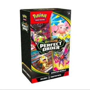 Pokemon Mega Evolution Perfect Order Booster Bundle Includes 6 Booster Packs Trading Card Game