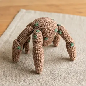 Handmade Rocky Crochet Keychain, Cute Alien Spider Amigurumi Plush Charm, Sci-Fi Movie Inspired Bag Pendant, Car Mirror Decor Gift
