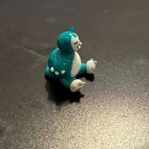 Snorlax Glass Mini Figurine - Design - Detailed View of Product as Shown