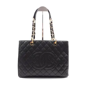 Pre-owned CHANEL Caviar Tote Bags GST Black Tote Bag T10384637