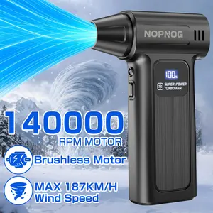 M9 140000RPM Turbo Blower - Multifunctional Jet Blower 4 Gears 5 Nozzles Portable Type-C Car Accessories Ideal for Home & Office Use, Durable Design,BBQ,Clean the dust, Super Power Blower