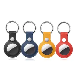 Protective Case for Airtag, Airtag Chain Positioning Shell Anti-Loss Keychain Ring Leather Cover, Durable & Stylish Accessory, Smart Tracking Tag
