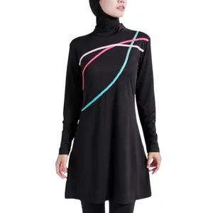 Women's Long Sleeve Hijab Swimsuit, Modest Swimwear for Muslim, Ladies Islamic Swimwear for All Seasons