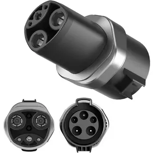 J1772 to Tesla Charger Adapter, Max 80A 250V Fast Charging for Tesla Model 3/Y/X/S, Chargers Connecting Seamlessly to SAE J1772 Charging Stations & Tesla Cars,Plug and Play