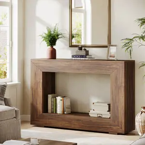 TRIBEWOOD Farmhouse Console Table, 47 Inches Entryway Console Table with Storage, Industrial Hallway Accent Table for Living Room, Entrance
