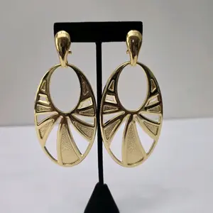 #420. 18K Gold Plated Bold Drop Earring  Unique  High quality  Water Resistant  Hypoallergenic  Nickel Free, light weight,  Every day, Party, Gift idea.