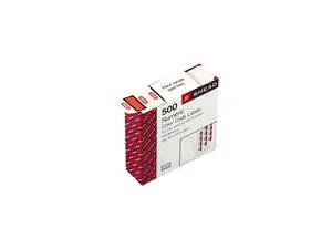 Smead 67370 Single Digit End Tab Labels, Number 0, Pink-on-White, 500/Roll