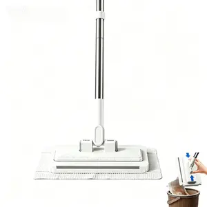 SOPAMI Disposable Mop, Hands‑Free Clamp Floor Mop, Dry & Wet Use Dust Cleaning Mop for Hardwood, Tile & Household Surfaces