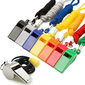 Whistle Sports Whistles with Lanyard Loud Crisp Sound Whistle Bulk Ideal Coaches Referees