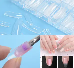 100pcs Quick Poly Building Gel Nail Mold Tips/ Reusable Extension gel Press on mold