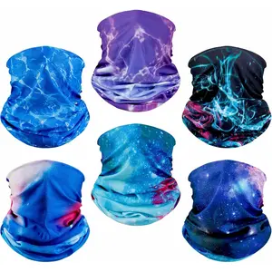 6 Pack  Gaiter Elastic Balaclavas  Mask Versatile Bandana for Men Women