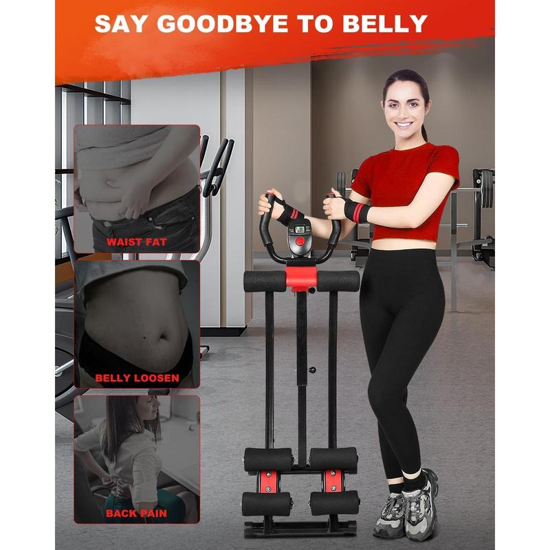 Ab Machine, Adjustable Trainer for Home Gym, Ab Crunch Exercise Equipment for Beginner