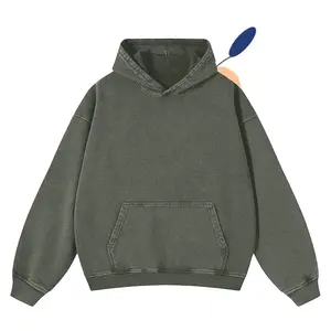 Acid Wash Hoodie Vintage Unisex Heavyweight Loose Fit Sweatshirt for Men Women Couples Casual Streetwear Pullover Distress Hoodies