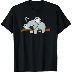Cute Sleeping Koala On Branch Graphic T-Shirt - Kawaii Koala Lover Tee