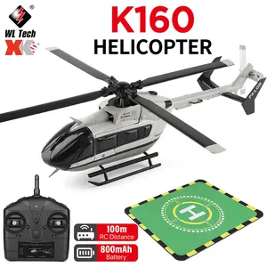 WLtoys K160 Four-channel four-propeller flybarless helicopter - self-stabilizing system + aerodynamic propeller blades, super long endurance, automatic slow descent protection, helicopter model, gift