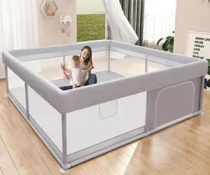 Baby Playpen 50x50 Inch, Play Pens for Babies and Toddlers Baby Fence Play Yards for Indoor & Outdoor with Breathable Mesh Anti-Fall Playpen