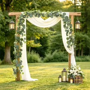 5.9FT Artificial Eucalyptus Garland - Faux Silver Dollar Greenery Vines for Wedding Arch, Baby Shower, Birthday & Party Decor