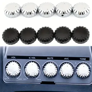 Radio Volume Control Rotary Button Decoration Kit for 1988-2000 Gl1500 Gold Wing Motorcycle, Aluminum Alloy, 5-Piece Set
