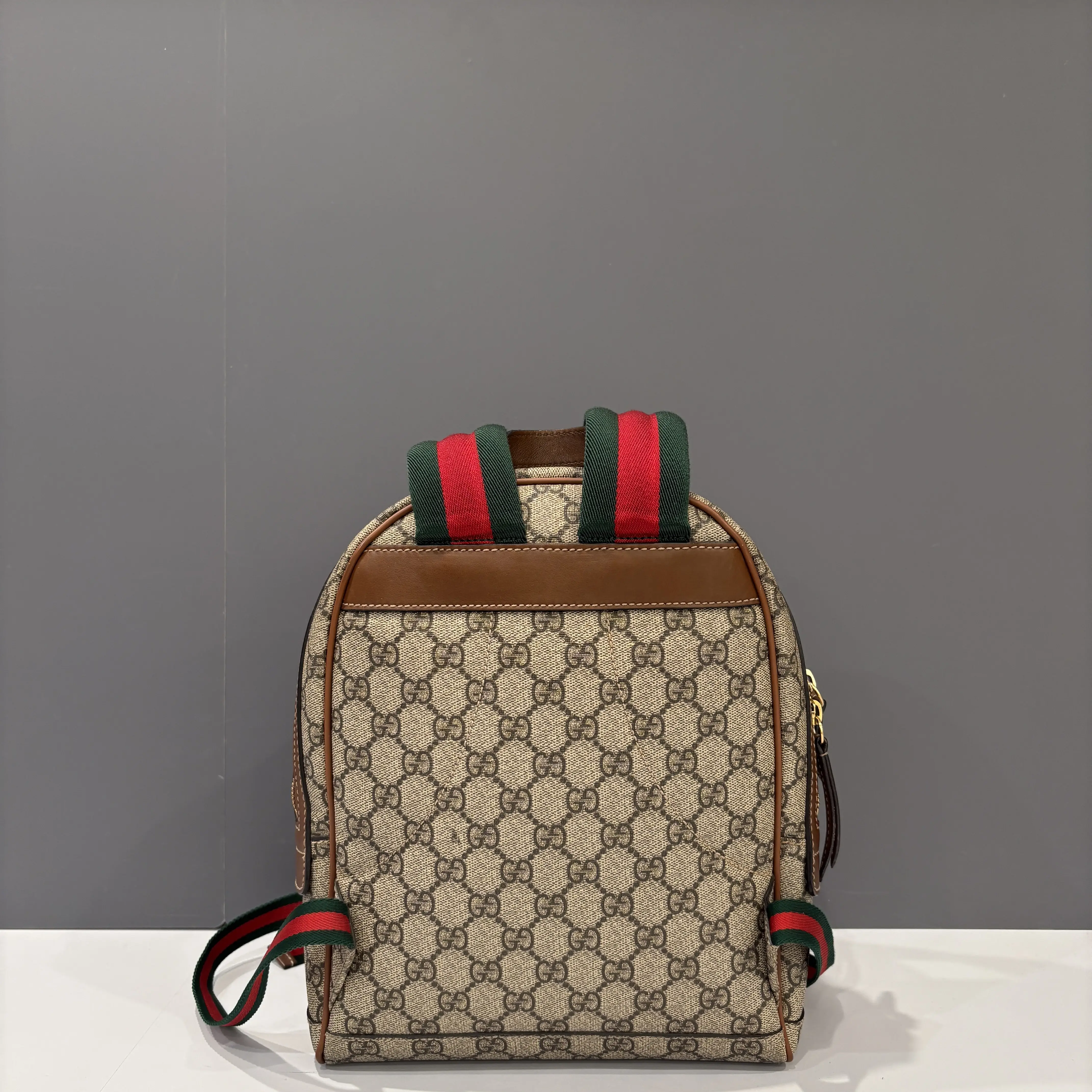 Pre-owned GUCCI Leather Backpacks Backpack GG Monogram Brown
