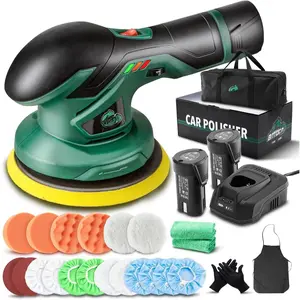 - Cordless  Buffer Polisher - 2 count 2.0Ah 12V Lithium- Rechargeable   Brushless Polisher with 6 Variable Speed, DA Orbital Buffer for  Detailing, Polishing, Waxing