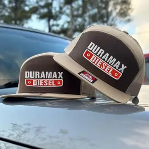 Old School Duramax Trucker Hat, Black, White, Khahi/ Brown 7 Panel Trucker Hats, Fitted Unisex Baseball Cap Basic Casual Style