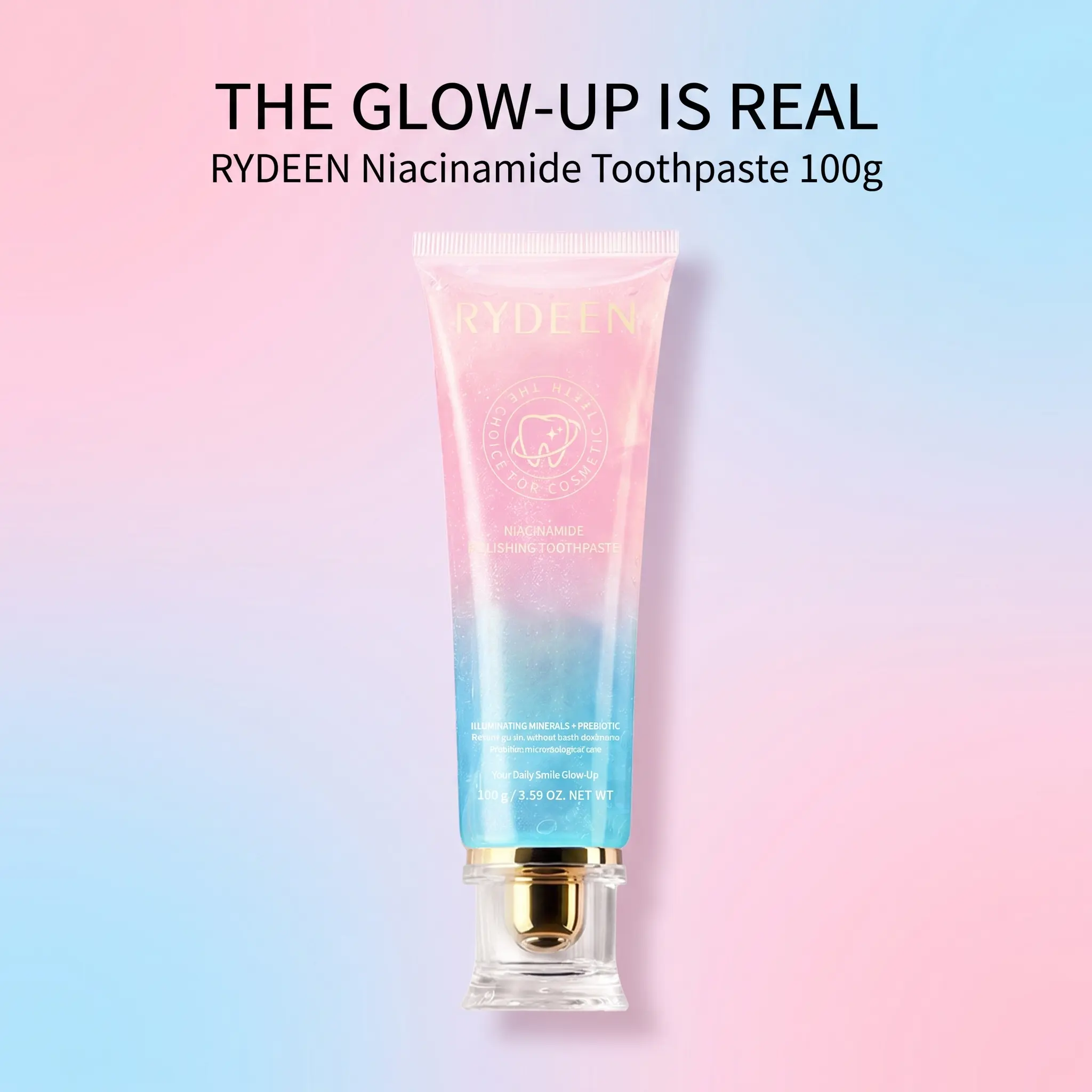 RYDEEN Niacinamide Polishing Toothpaste - Teeth Whitening & Fresh Breath 100g