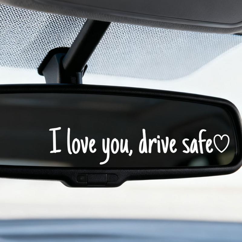 I Love You Drive Safe Rearview Mirror Decals 12pcs Waterproof Car Stickers Decorative for Cars Trucks Laptops Car Accessories Body Decals