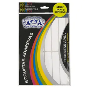 UOFFICE White Rectangular Adhesive Labels 20mm x 100mm 12 Sheets Total for File Folders and Labeling Easy Peel and Stick Organization