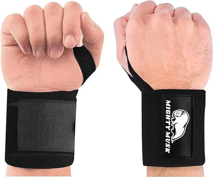 Wrist Wraps for Powerlifting, Bodybuilding, Weight Lifting, 18" Premium Quality - Wrist Support Braces for Weight Strength Training