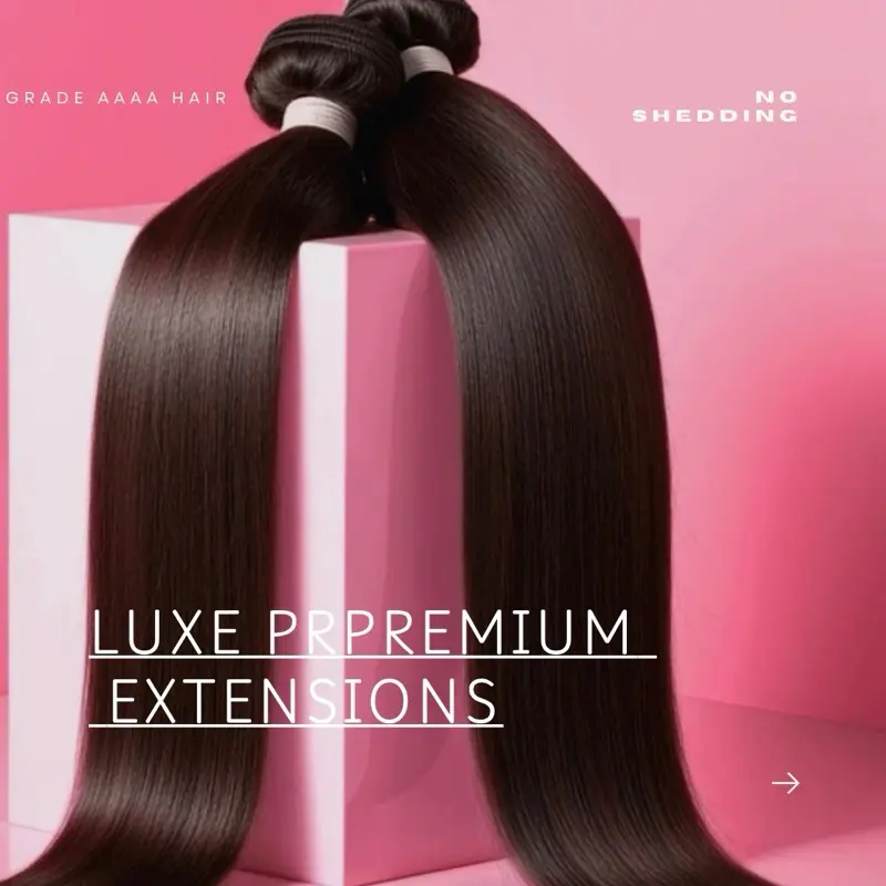 Luxe PRPremium Extensions Grade AAAA Hair No Shedding 100% Raw Human Hair Premium Quality Extensions