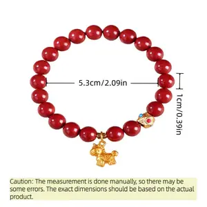 2026 Fortune Horse Cinnabar Bracelet | Chinese Zodiac Amulet for Men & Women, Luck & Protection | Perfect Family Gift | Good Luck Bracelet | Auspicious Jewelry