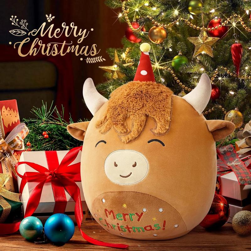 14'' Highland Cow Stuffed Animals Plush Pillows, Scottish Highland Cattle Plushies, Soft Stuffed Cow Plush Toys for Cuddle & Squish, Highland Cow Decor Highland Cow for Kid Adult