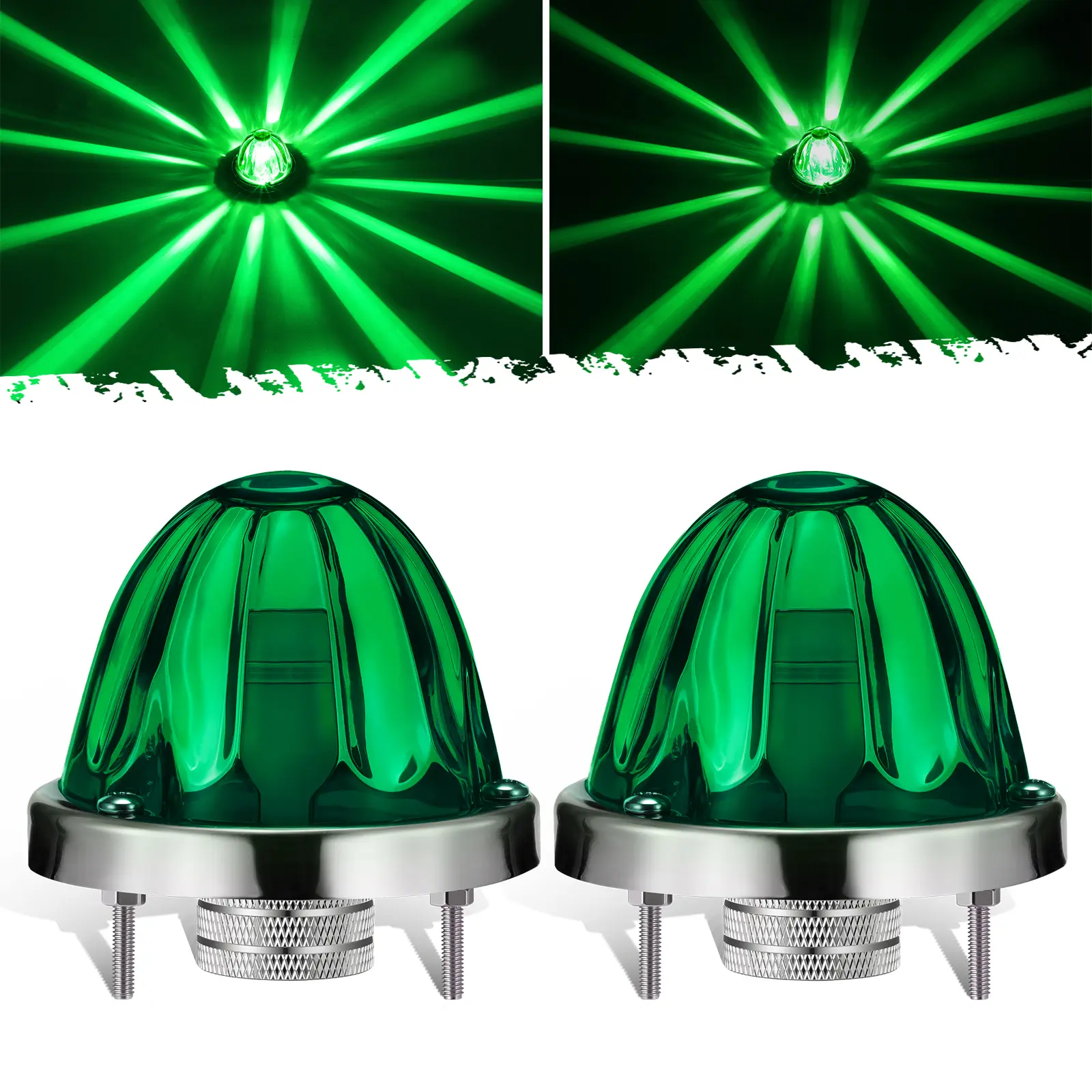 Green Lens/Green LED-2 Pieces