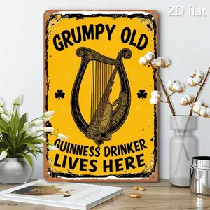 Aluminum Vintage Retro Wall Decor Plaque 8x12 Inch for Pub Bar Garage Man Cave Home Wall Art Guinness Themed Aluminum Sign