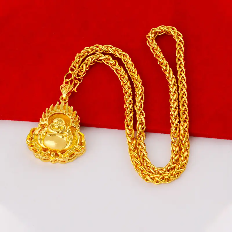 Gold Plated Flame Large Maitreya Buddha