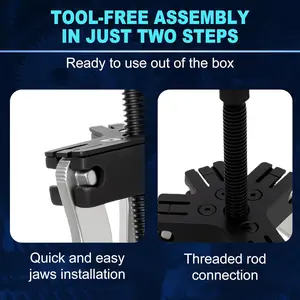 Puller Set, 3" and 7" Puller Kit, 3 Jaw Gear Bearing Flywheel Pulley Removal Tool, 2 or 3 Reversible Jaws Wheel Puller