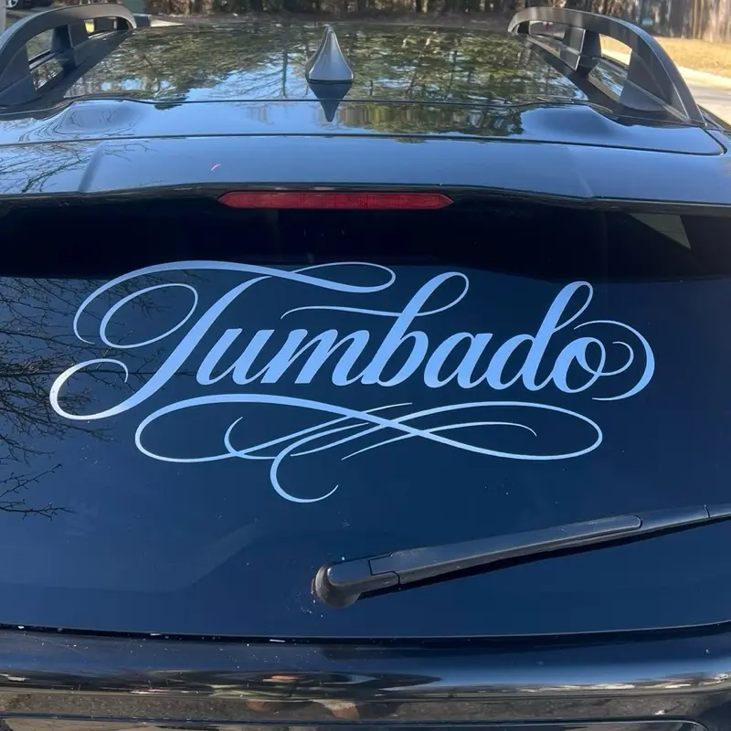 TUMBADO cursive words Decal Sticker Car Exterior Accessory For Cars, Trucks, SUV, Room Windows