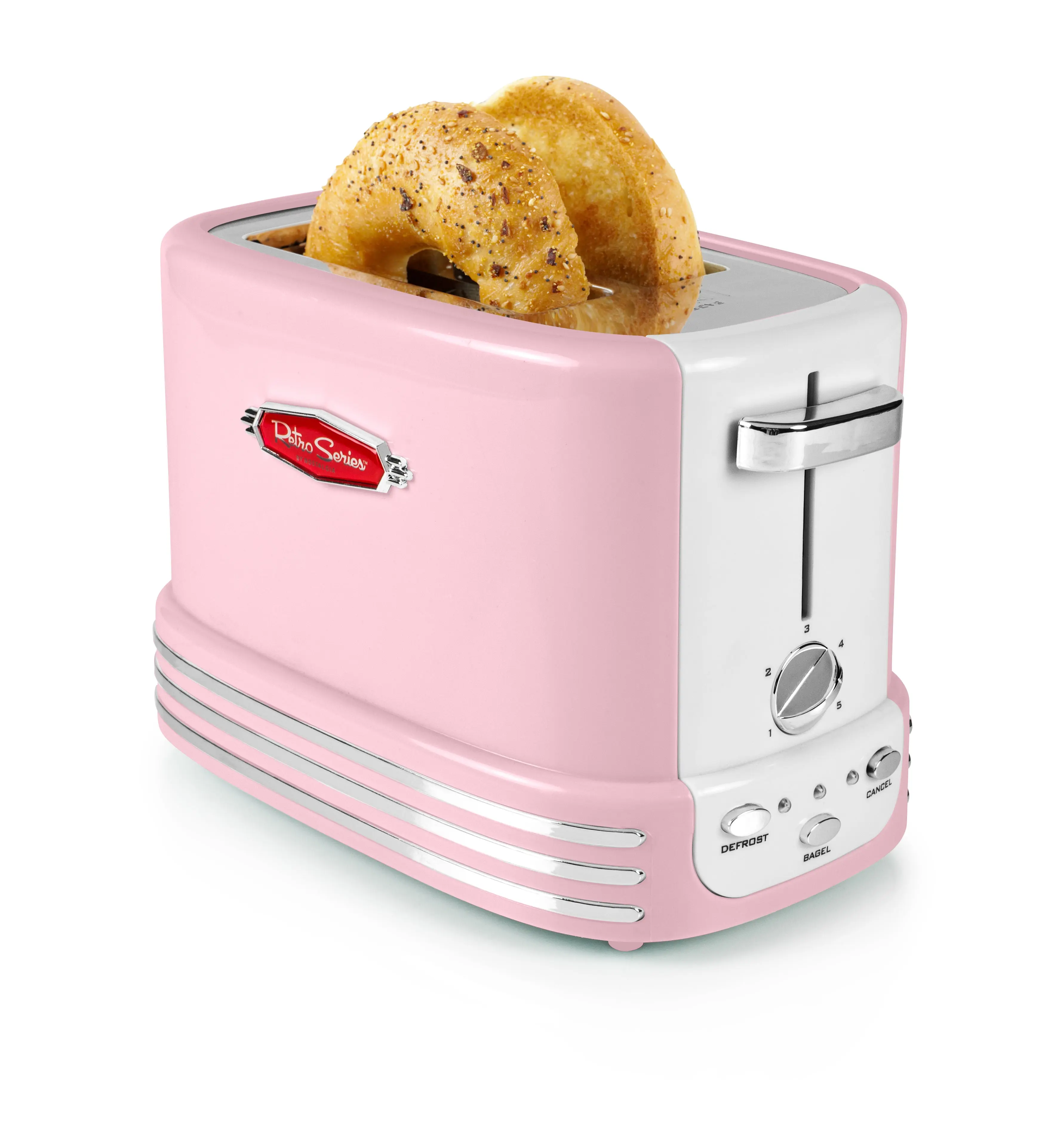 Retro 2-Slice Toaster, Pink Retro 2-Slice Toaster, Pink