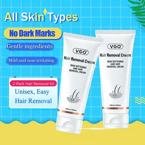 VGO Hair Removal Cream for Women &Men Painless Bikini Hair Removal Gel Hair Removal Lotion for Unwanted Hair, Unisex  Hair Removal,Painless Hair Removal Cream,Gentle Body Hair Removal Cream,Sensitive Skin Hair Removal Cream,Depilatory Cream Cosmetic