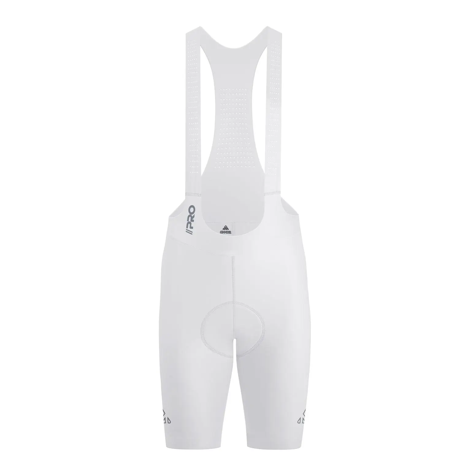 Men's Seamless White Pro Cycling Bib Shorts