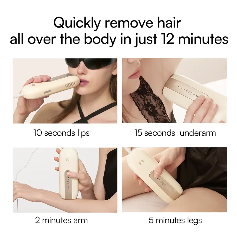 INIA FOND IPL At-Home Laser Hair Removal Device, Hair Root Elimination, 16.5J Energy, Unlimited Flashes, FDA Cleared, 2-Year Warranty, for Women and Men,Best Valentine's Day Gift for Her 3