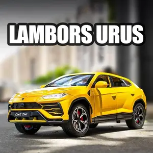 1:24 Scale Lamborghini URUS Alloy Model Car SUV Vehicle Die-cast Toy Metal Collectible Simulation Sound and Light Toy Car Suitable for Children