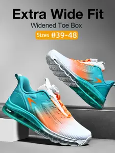 Finally, No More Squeezing! Sneakers Designed Specifically for Broad Feet Men. Structured Wide Toe Box (Sizes 39-48) Walking Trainers