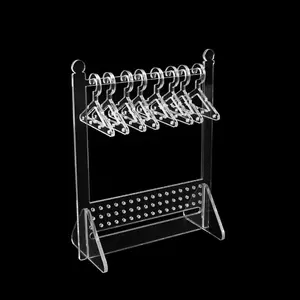 Earring Holder Stand Clear Acrylic Earrings Rack Mini Hangers Display Stand Jewelry Organizer Storage for Women Girls (48 roles Earring Rack)
