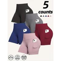 5PCS（Black + grey + wine red + blue + pink）